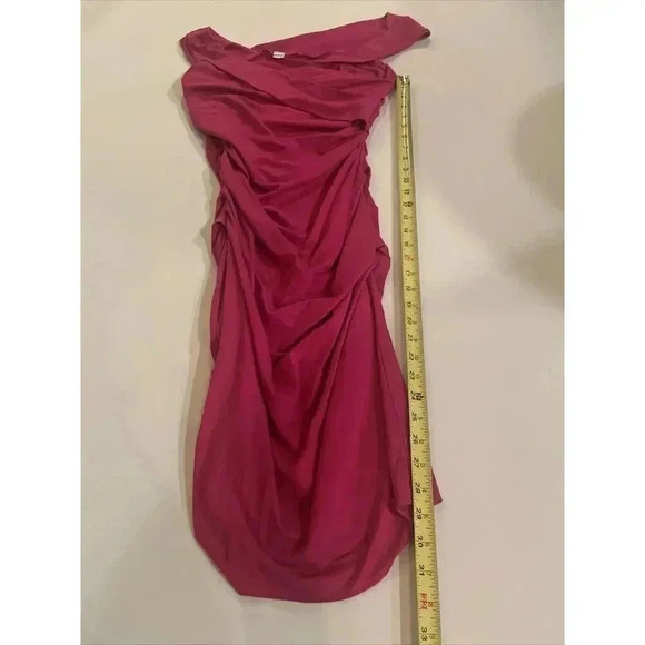 DVF Bentley Dress Jersey S 4 6 Ruched Bodycon Peony Midi Cocktail $285 Revolve - Picture 10 of 10